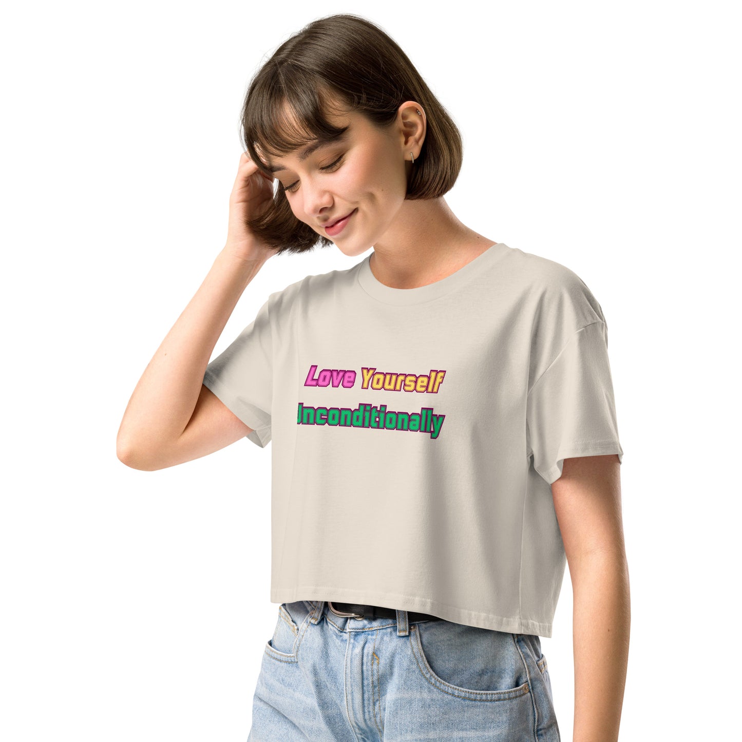 Love Yourself Motivational Women’s Crop Top