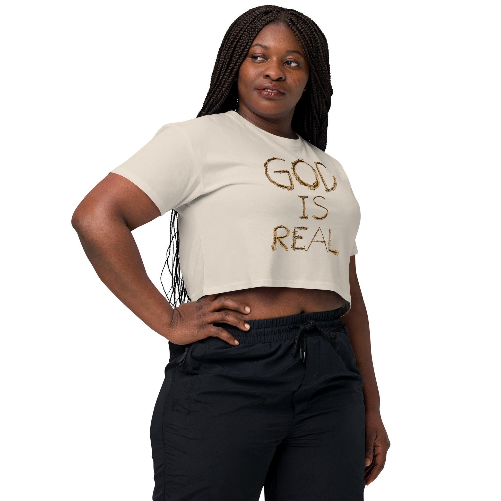 God Is Real Christian Inspirational Crop Top