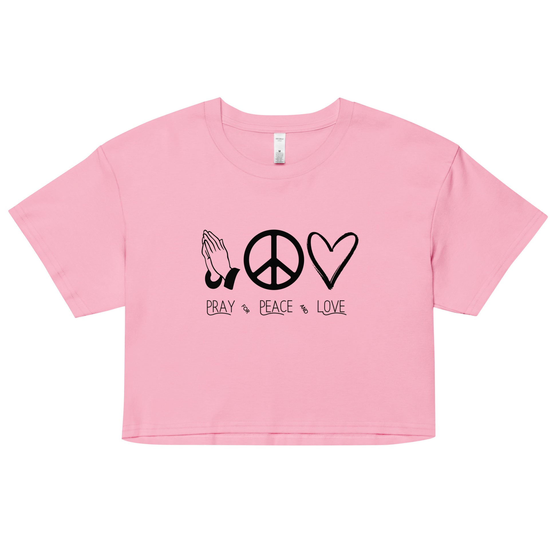 Pray for Peace and Love Inspirational Crop Top