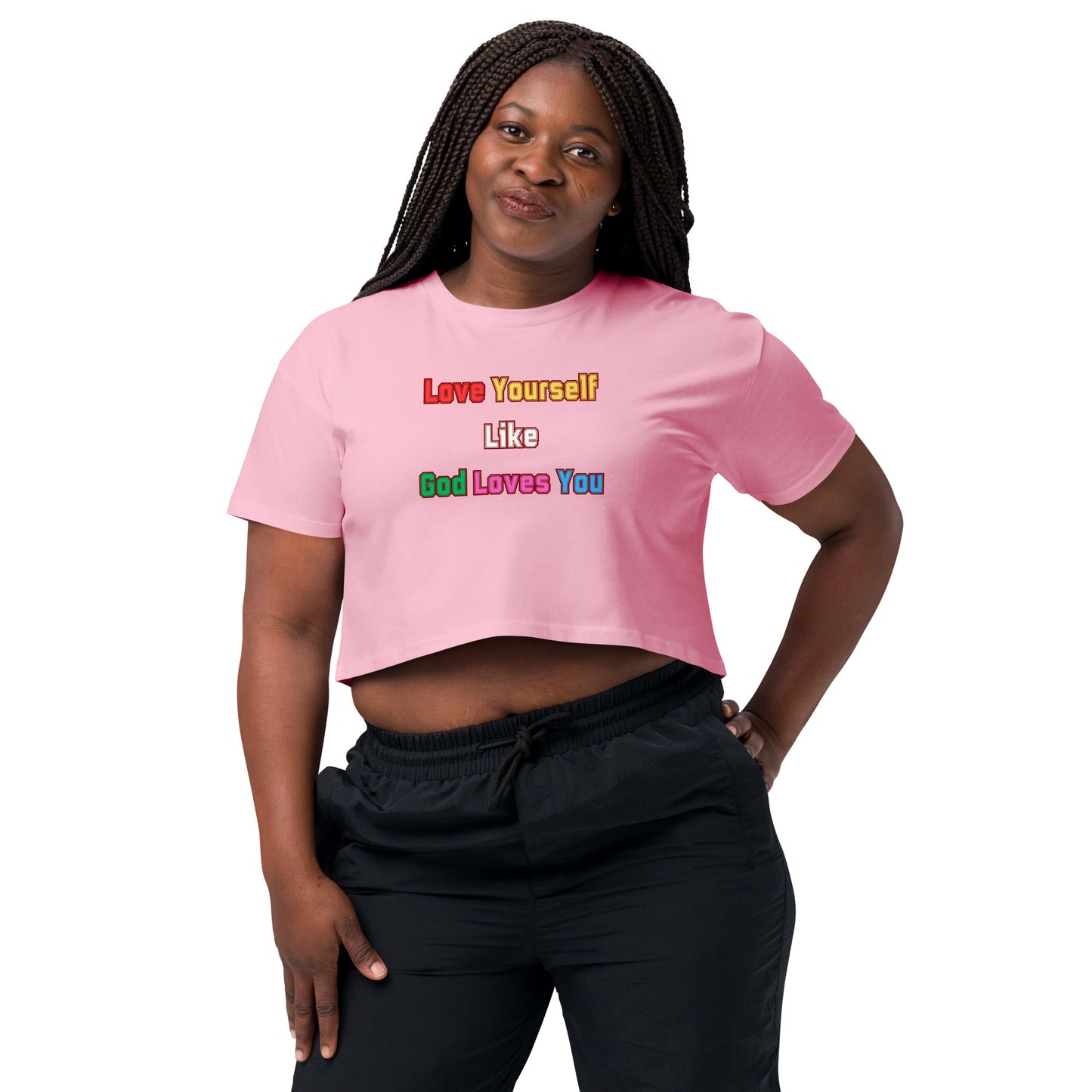 Love Yourself Motivational Women’s Crop Top