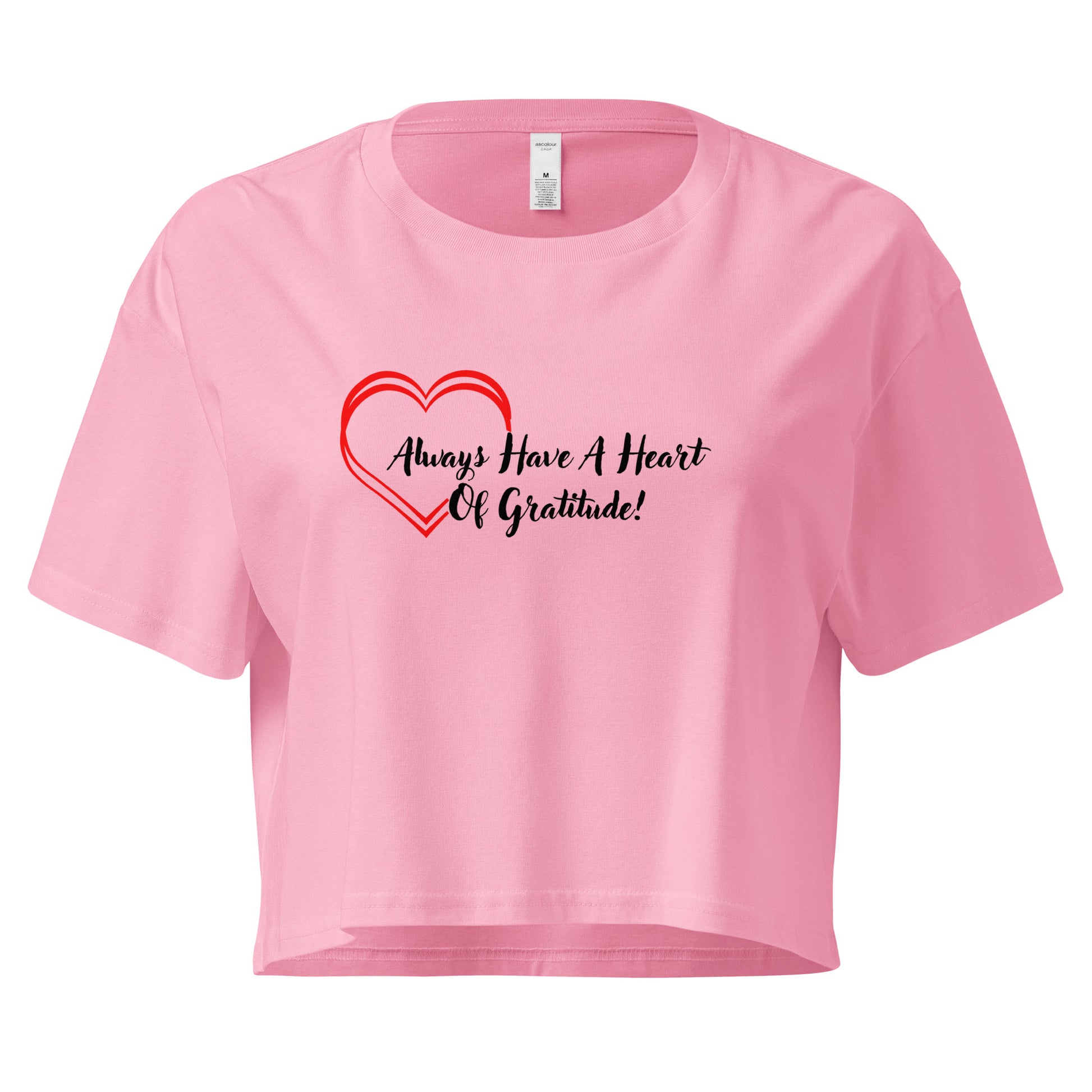 Heart of Gratitude Motivational Women’s Crop Top