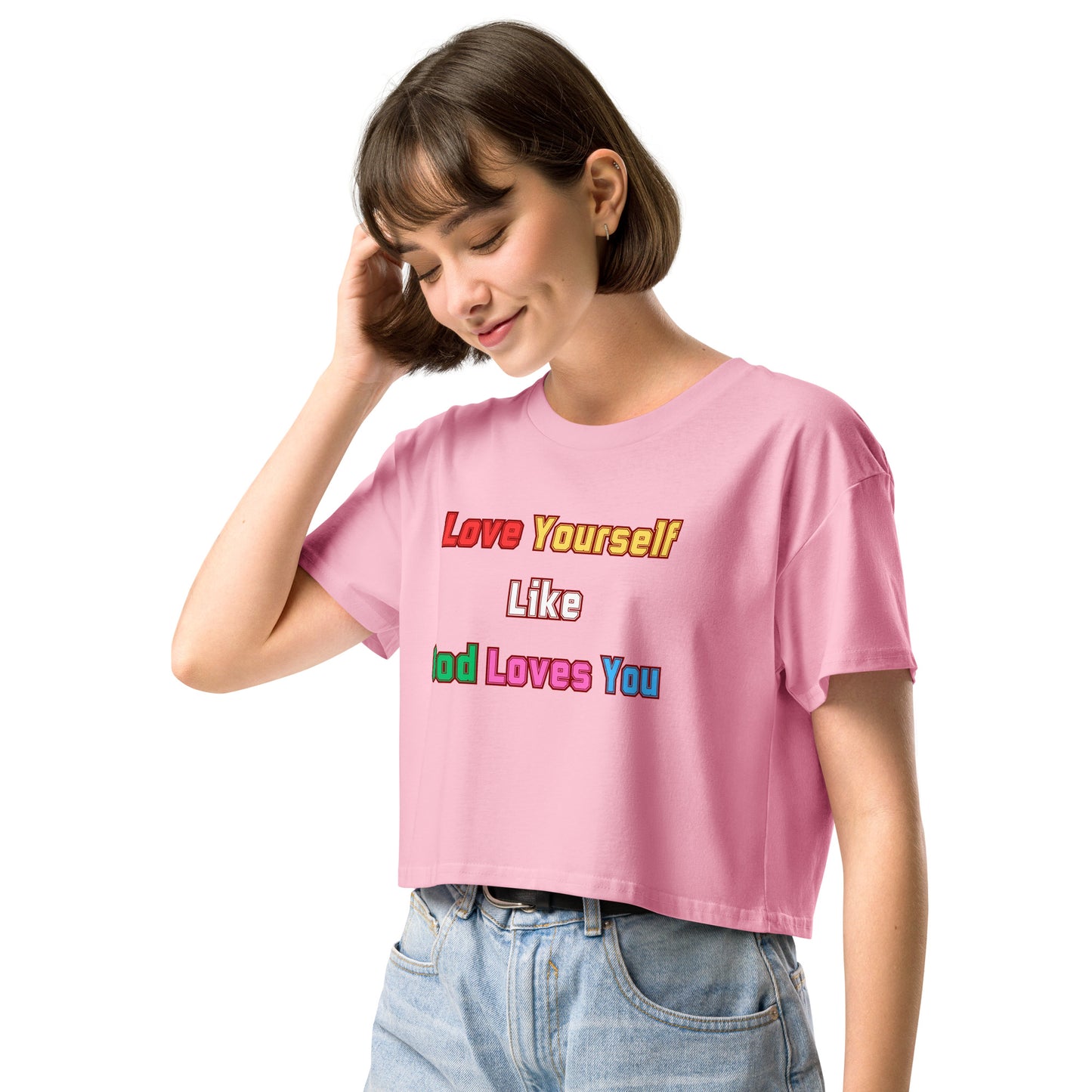 Love Yourself Motivational Women’s Crop Top