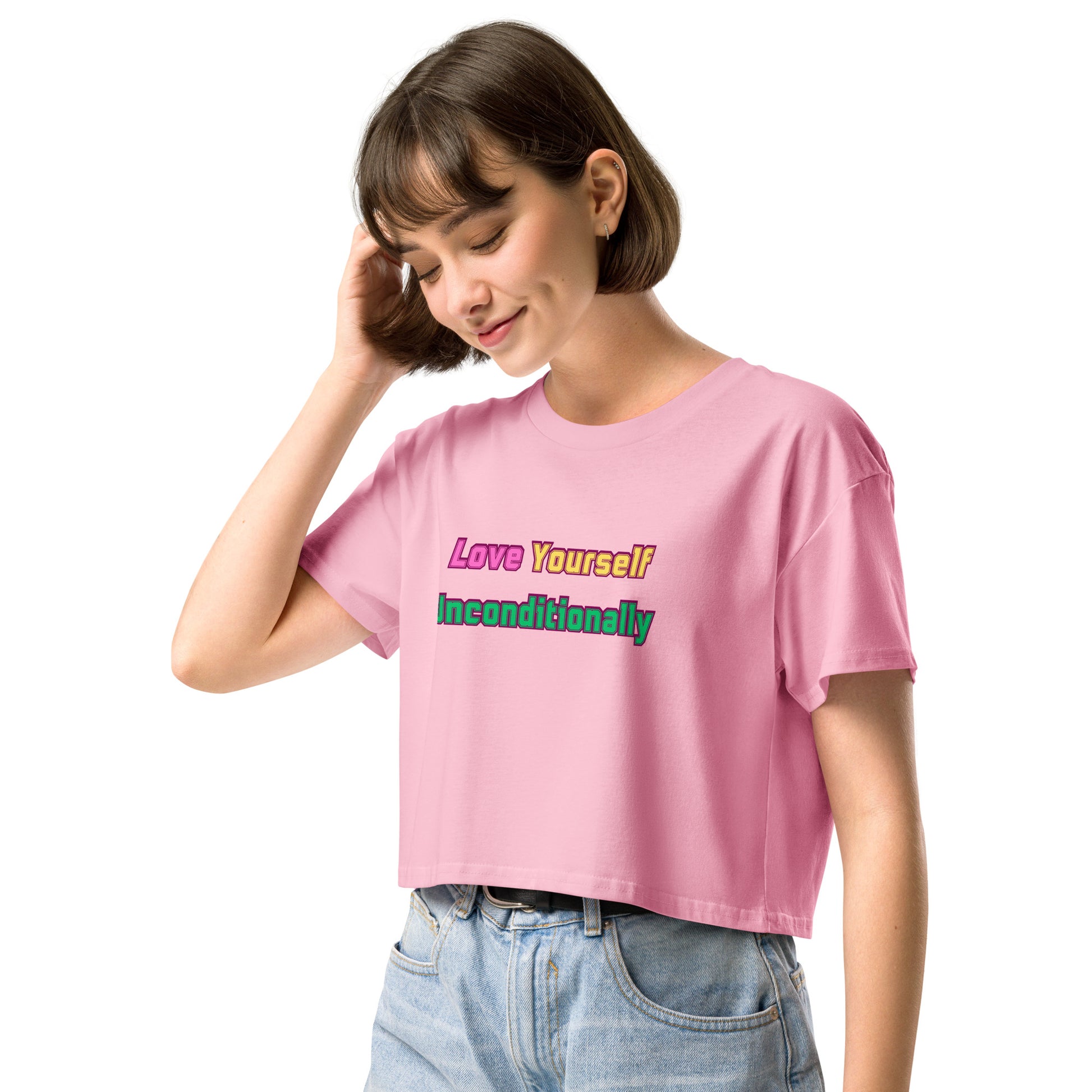 Love Yourself Motivational Women’s Crop Top