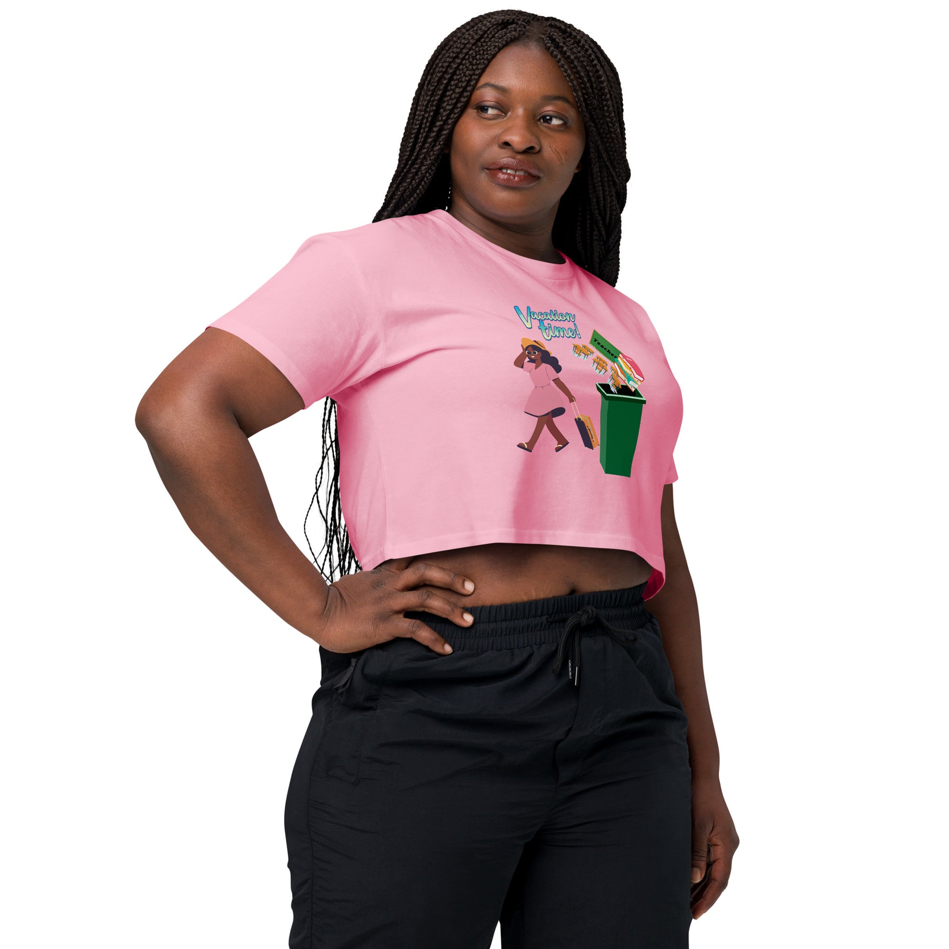 Teacher Vacation Shirt Women’s crop top