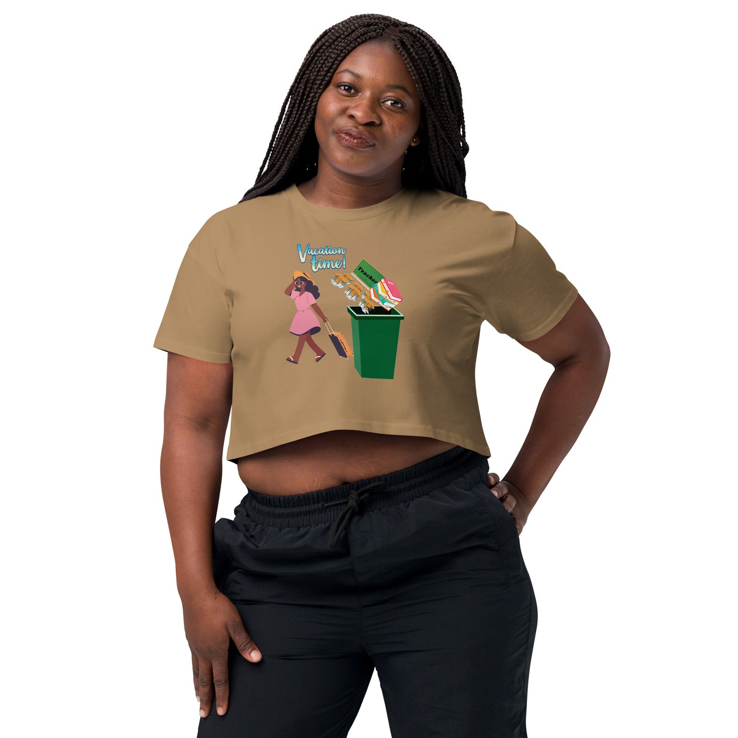 Teacher Vacation Shirt Women’s crop top