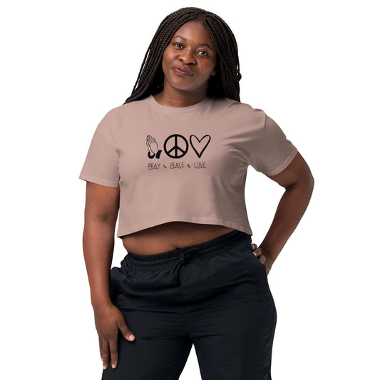 Pray for Peace and Love Inspirational Crop Top