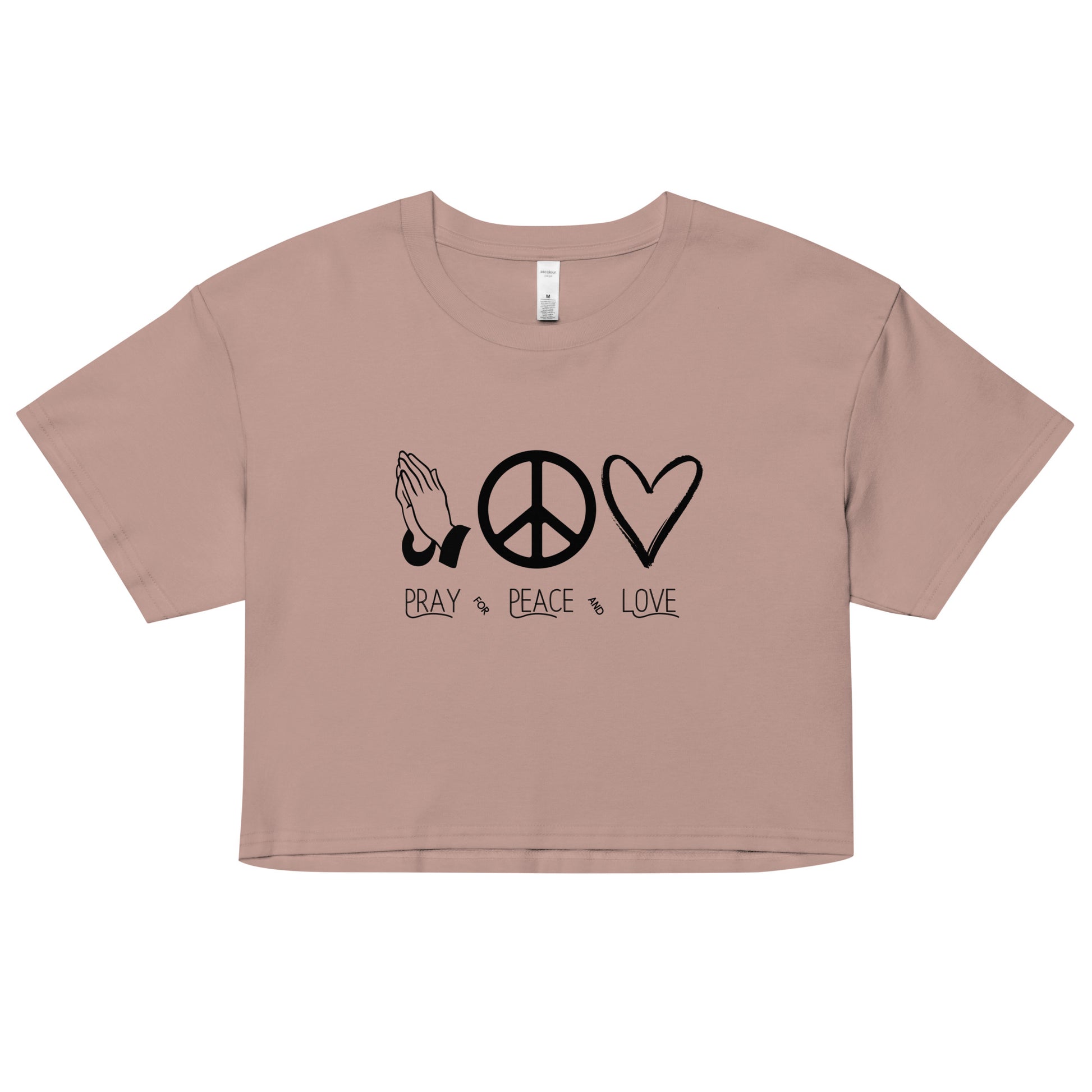 Pray for Peace and Love Inspirational Crop Top