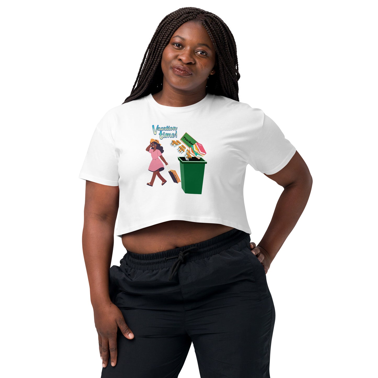 Teacher Vacation Shirt Women’s crop top