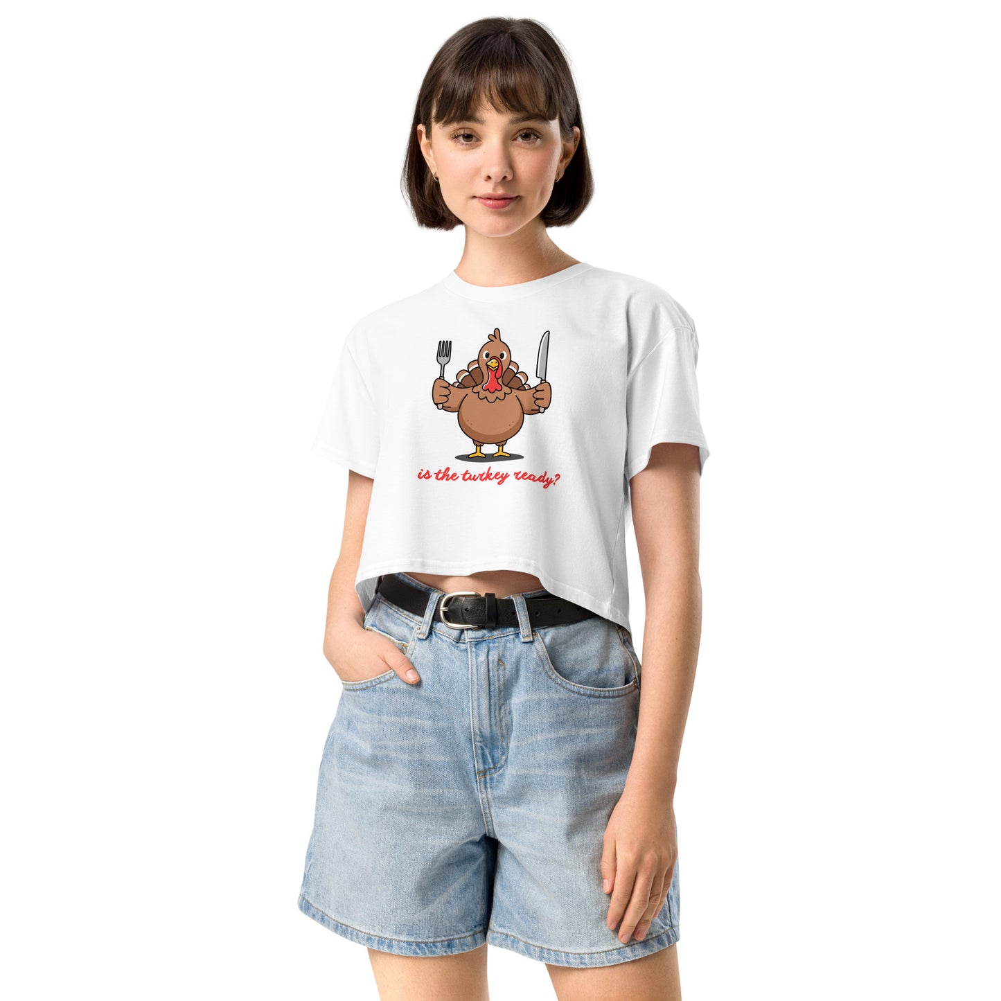 Thanksgiving Holiday Women’s Crop Top Shirt