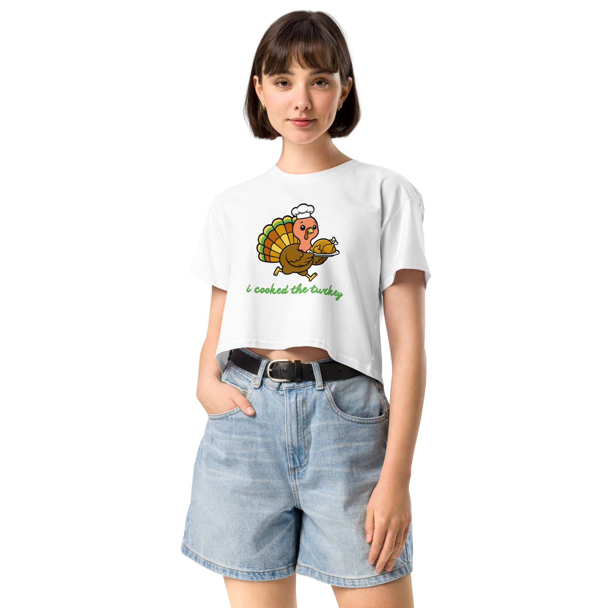 Thanksgiving Holiday Women’s Crop Top Shirt