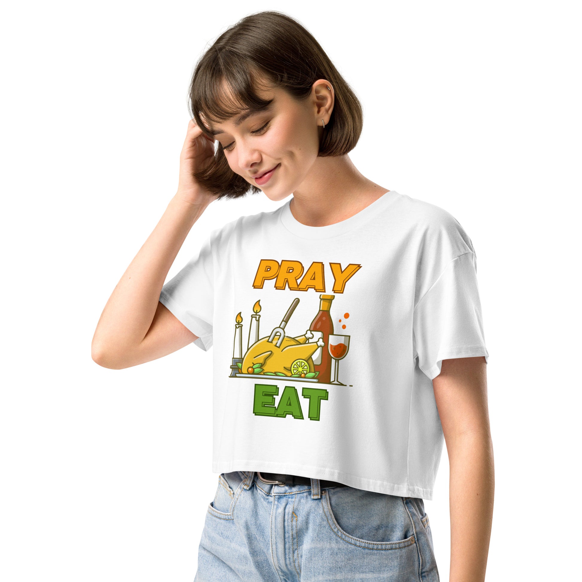 Thanksgiving Holiday Women’s Crop Top Shirt