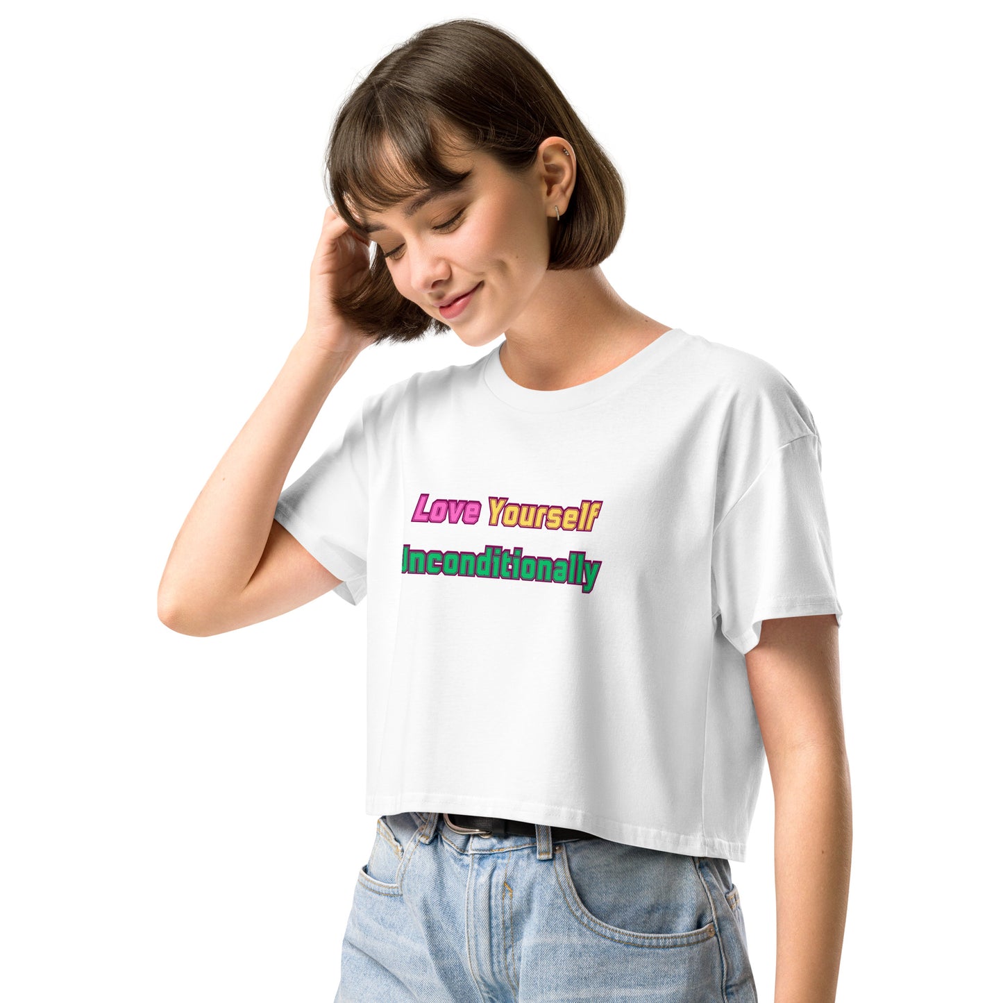 Love Yourself Motivational Women’s Crop Top