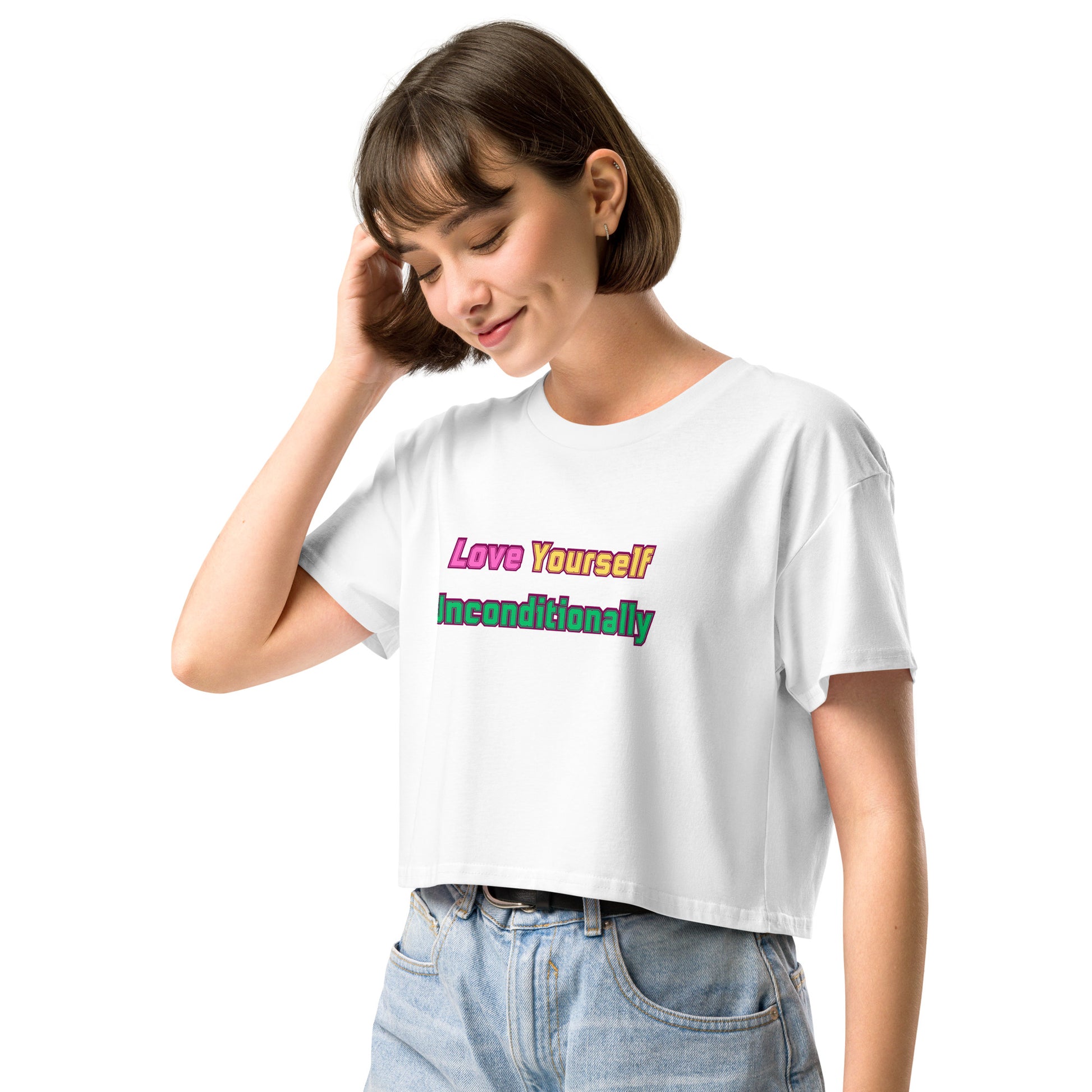Love Yourself Motivational Women’s Crop Top