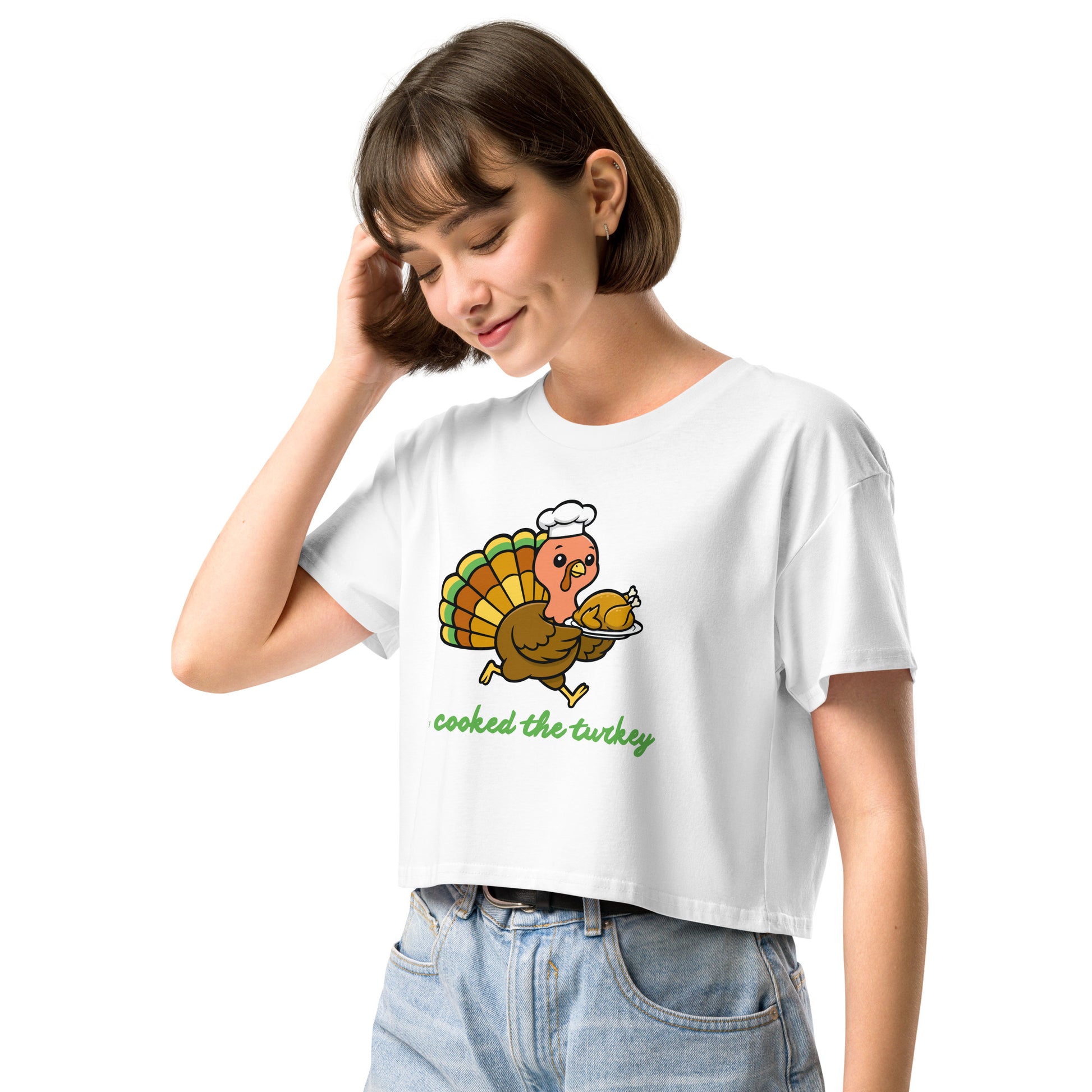 Thanksgiving Holiday Women’s Crop Top Shirt