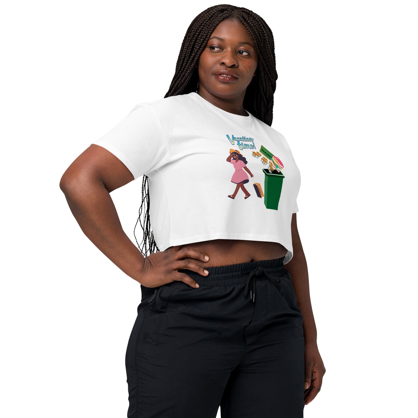 Teacher Vacation Shirt Women’s crop top