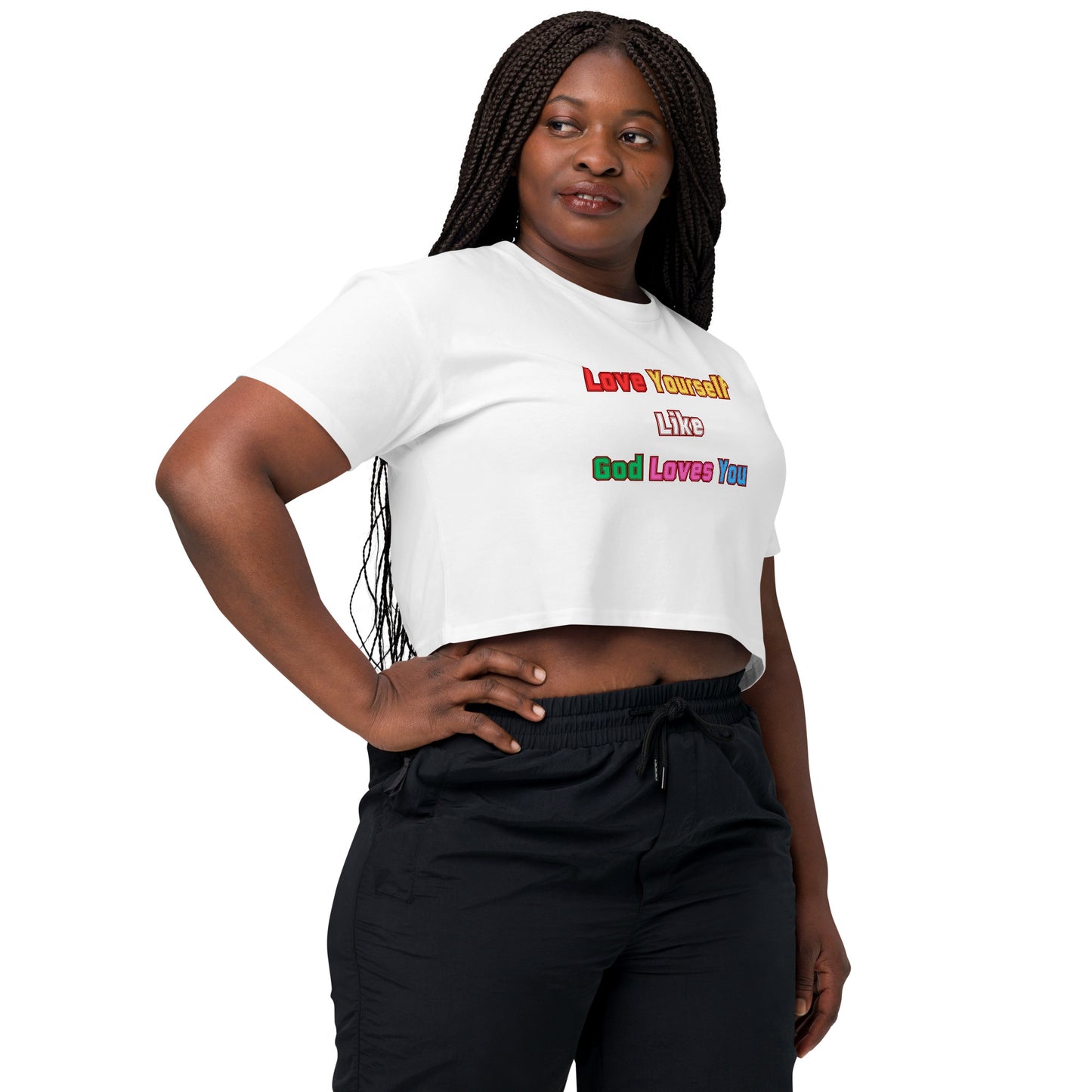 Love Yourself Motivational Women’s Crop Top