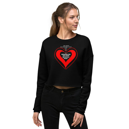 Valentine's Day Crop Top Sweatshirt