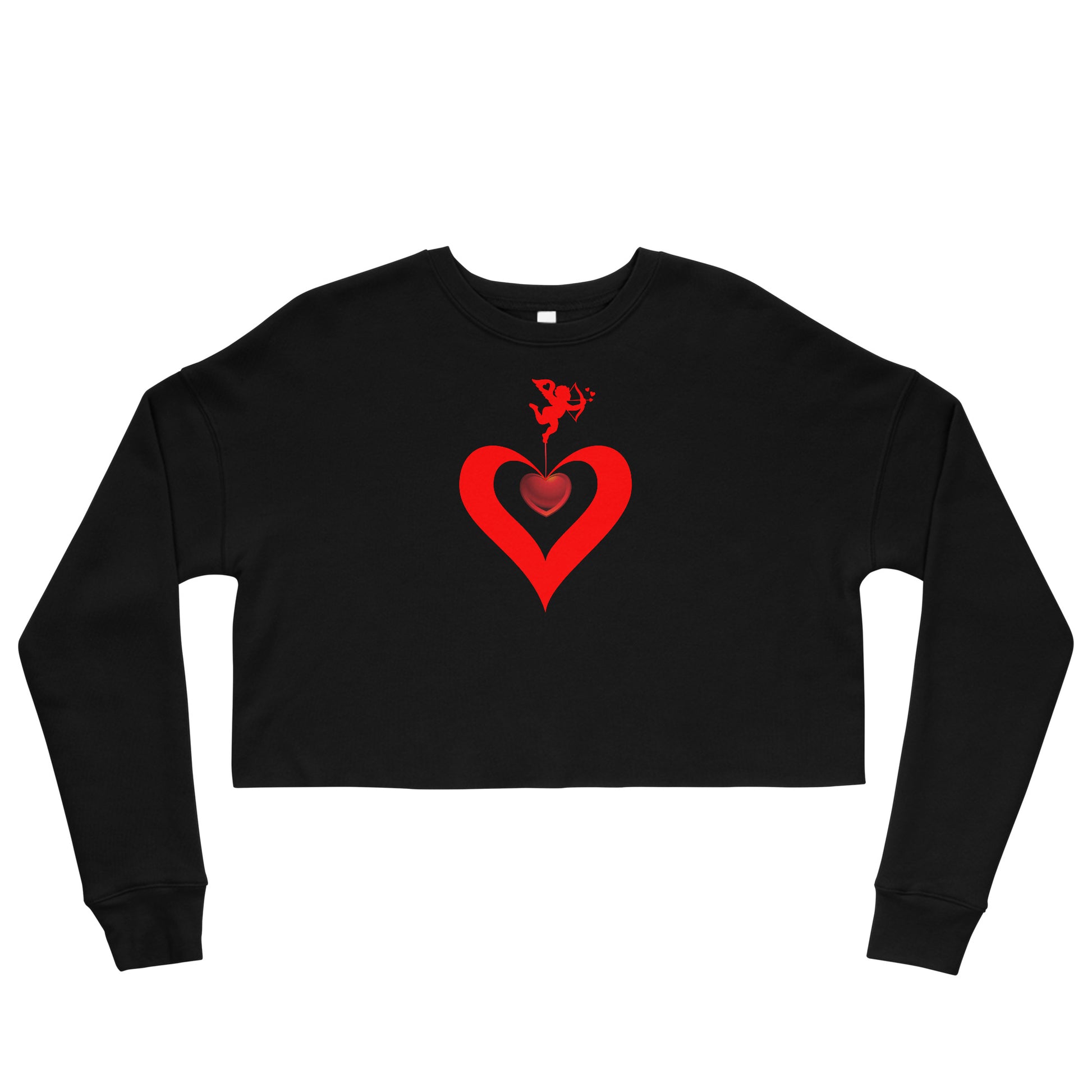 Valentine's Day Crop Top Sweatshirt