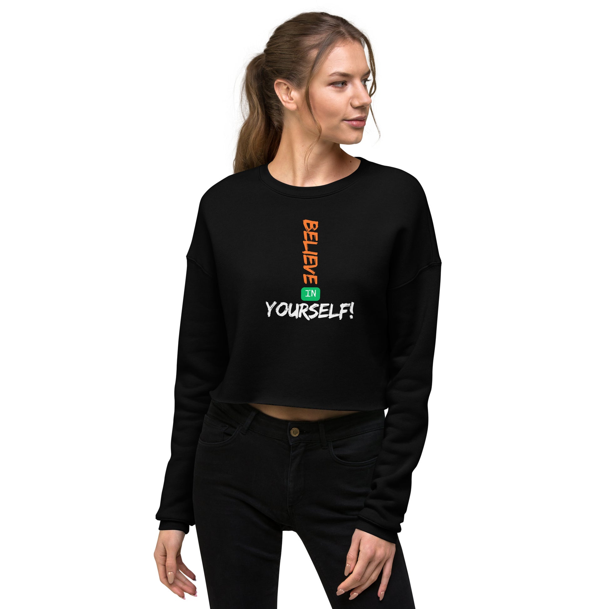 Motivational Crop Sweatshirt