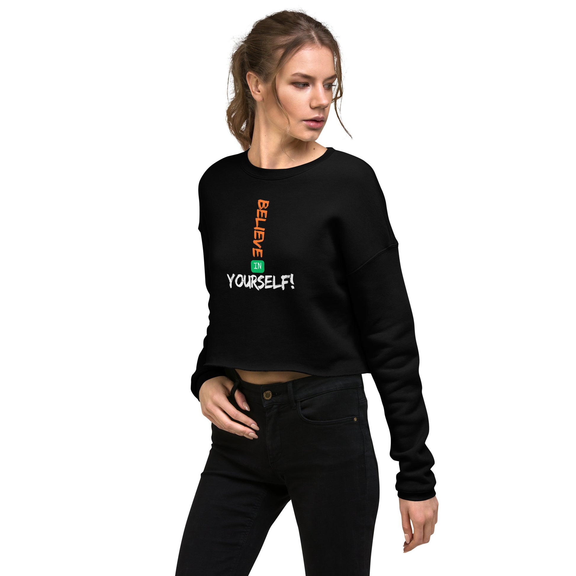 Motivational Crop Sweatshirt