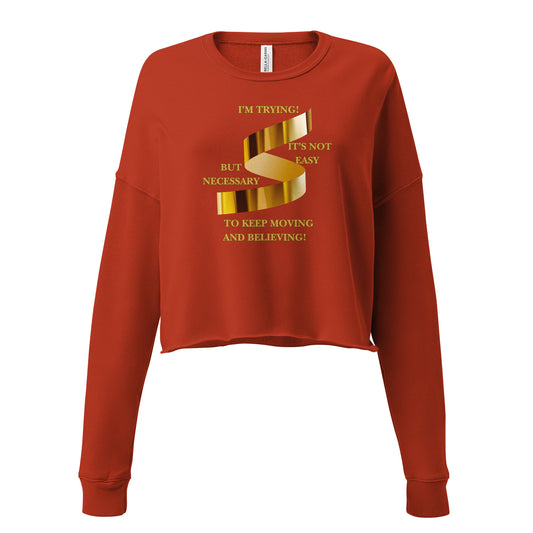 Motivational Crop Sweatshirt