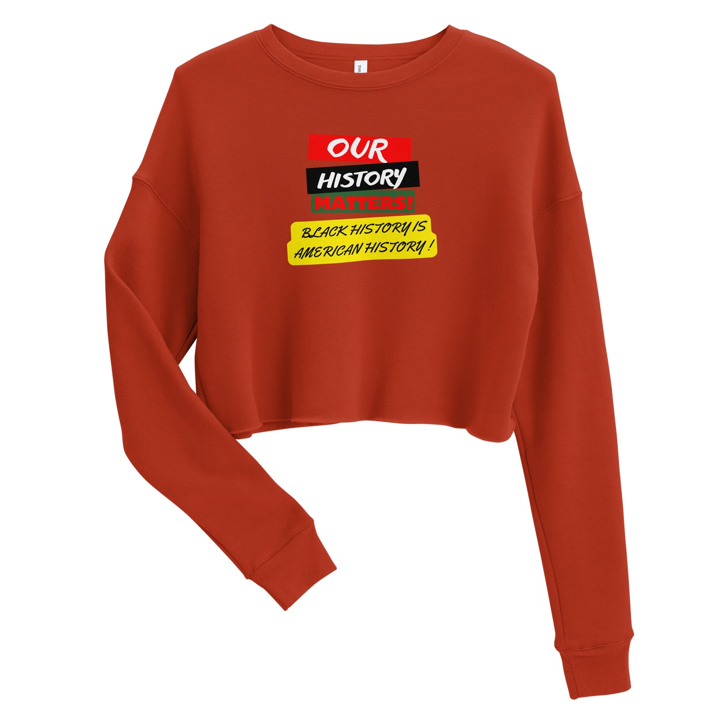 Black History Inspirational Crop Sweatshirt