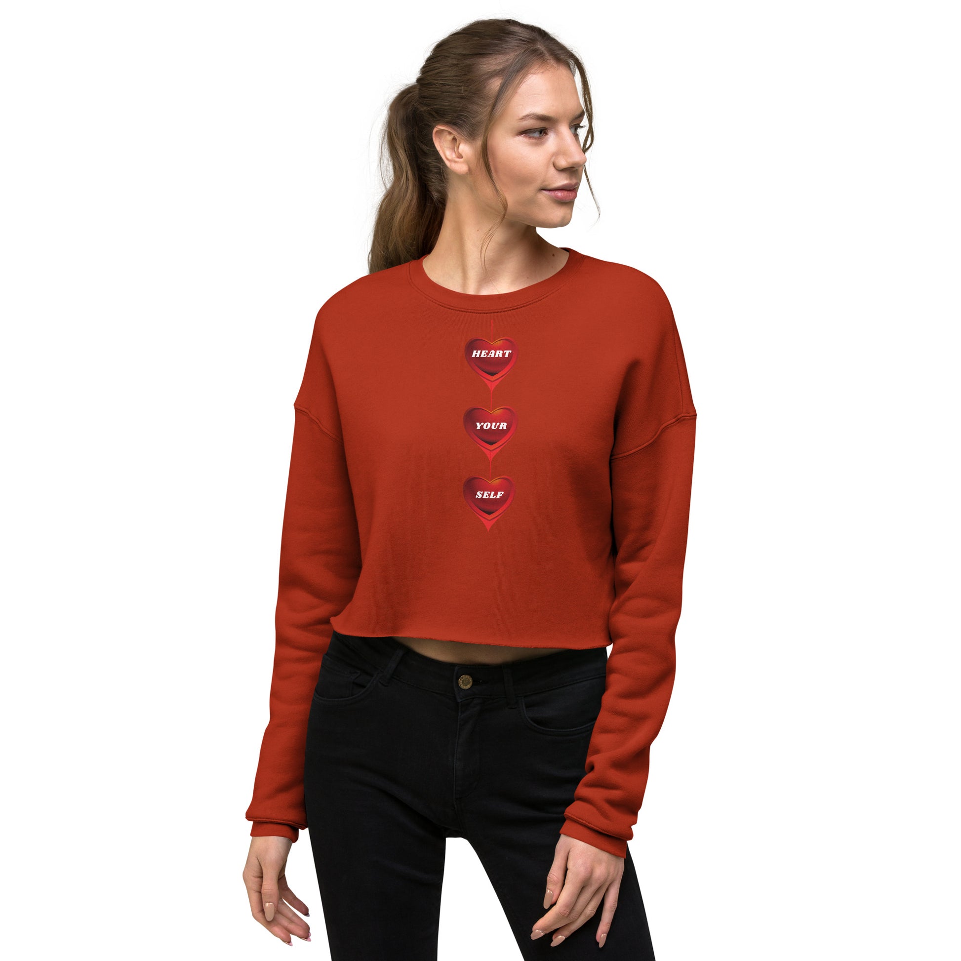 Valentine's Day Crop Top Sweatshirt