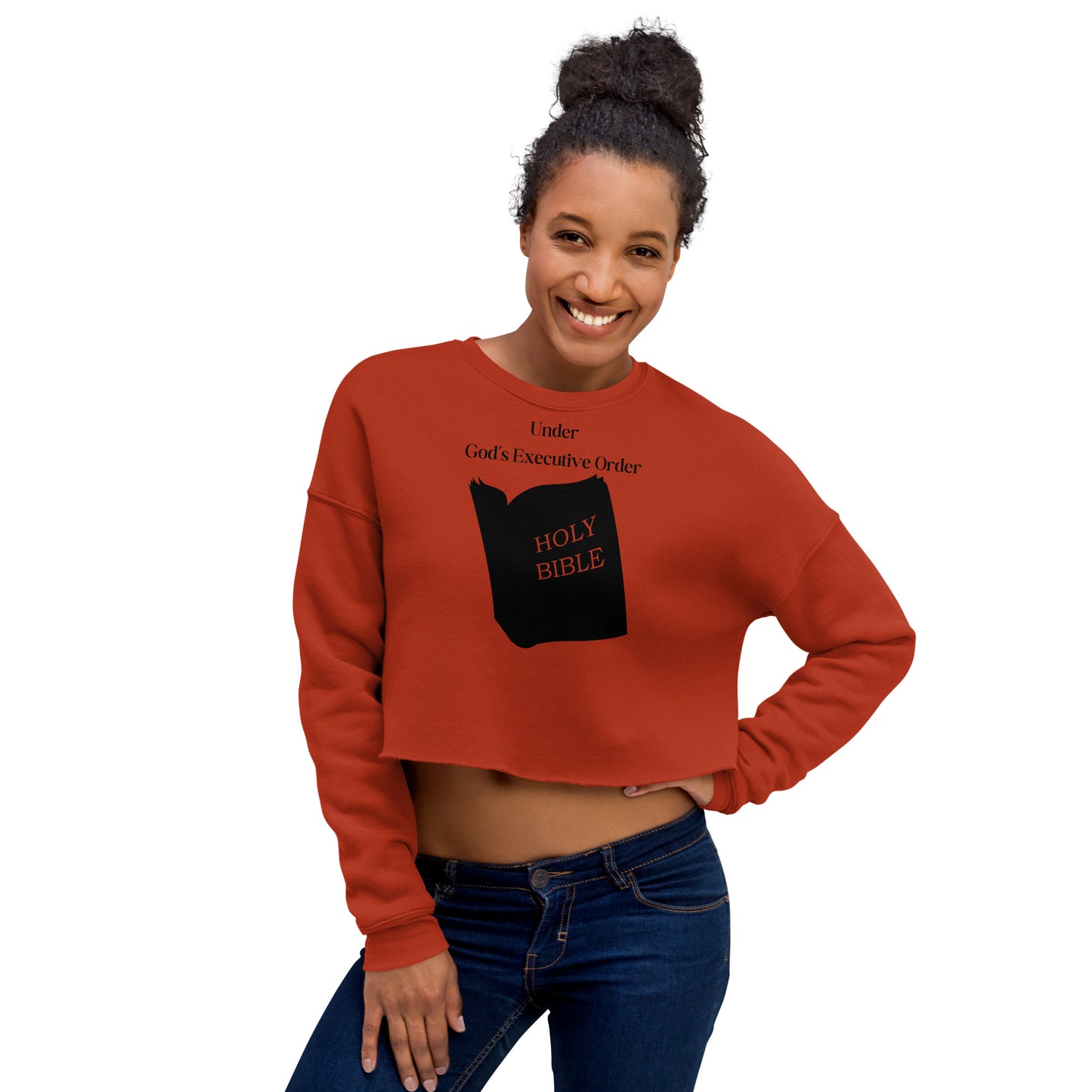 Inspirational Crop Top Sweater