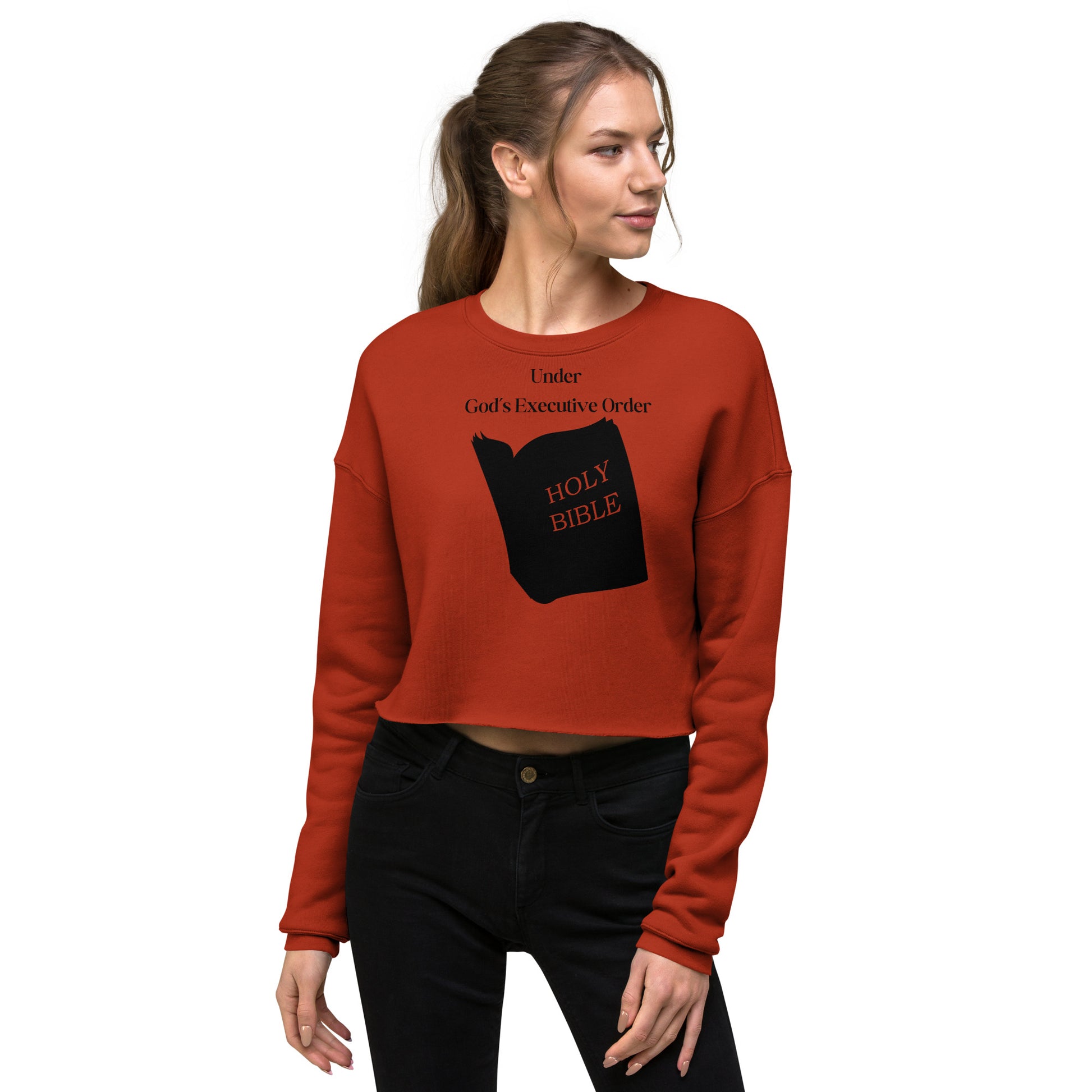 Inspirational Crop Top Sweater