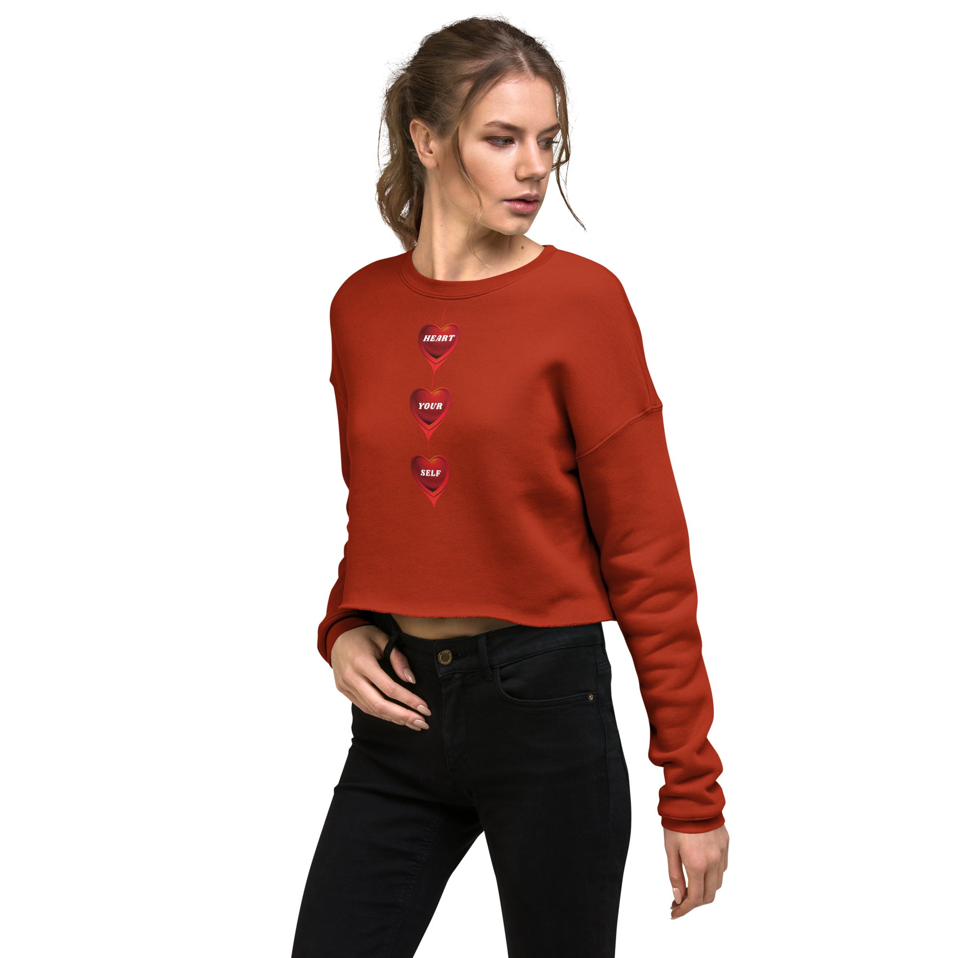 Valentine's Day Crop Top Sweatshirt