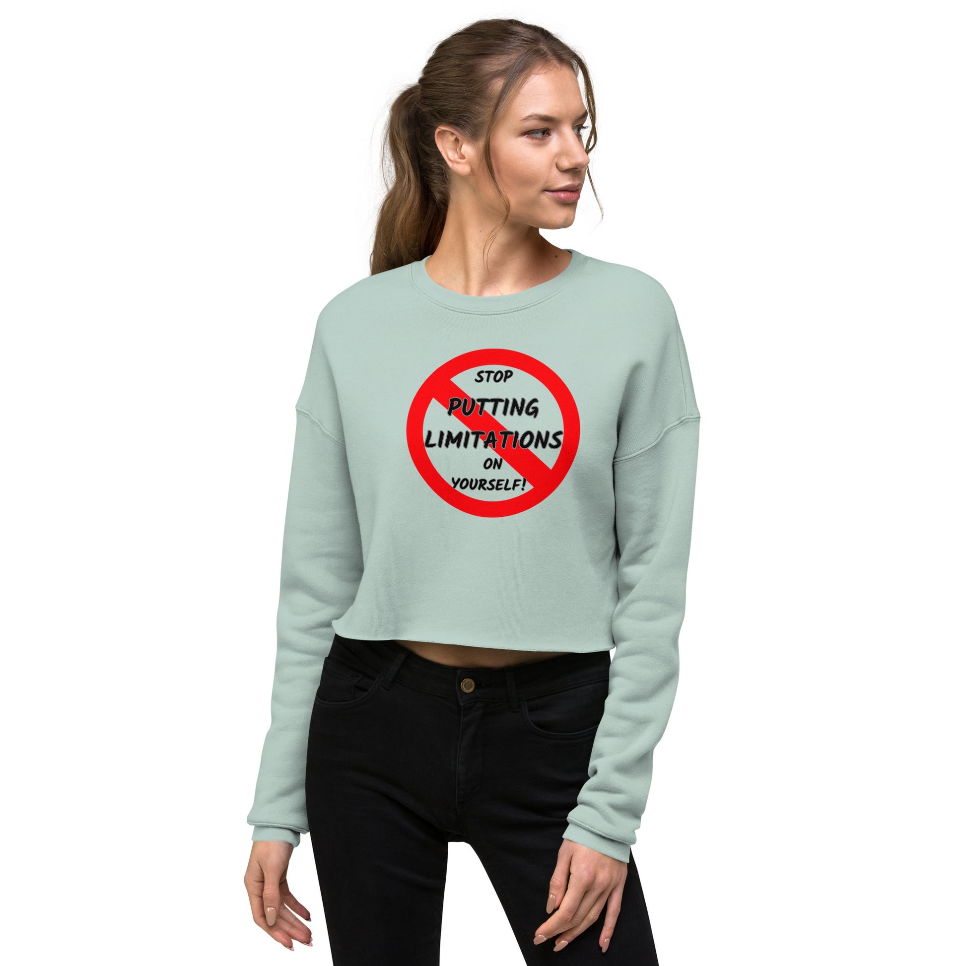 Motivational Crop Sweatshirt