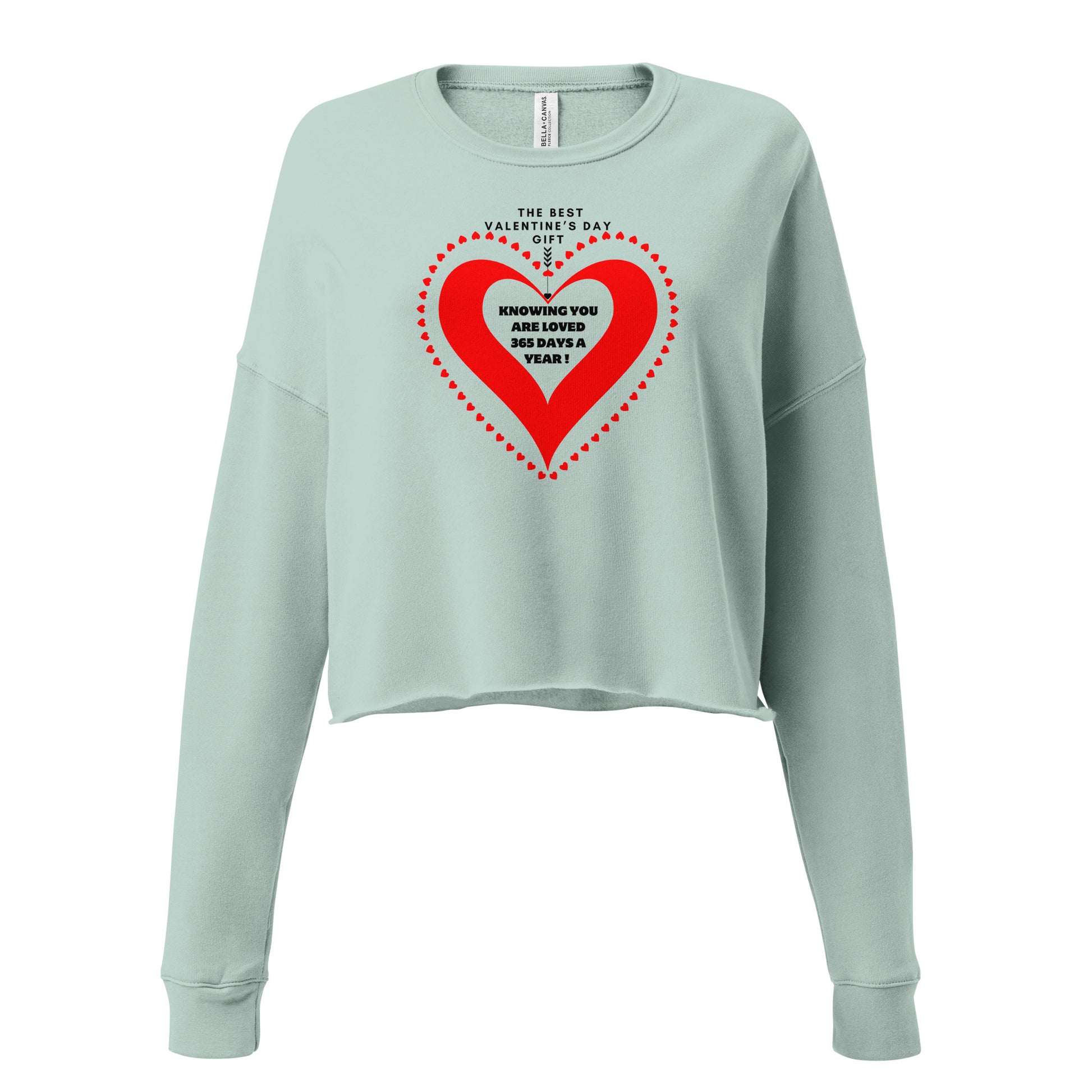 Valentine's Day Crop Top Sweatshirt