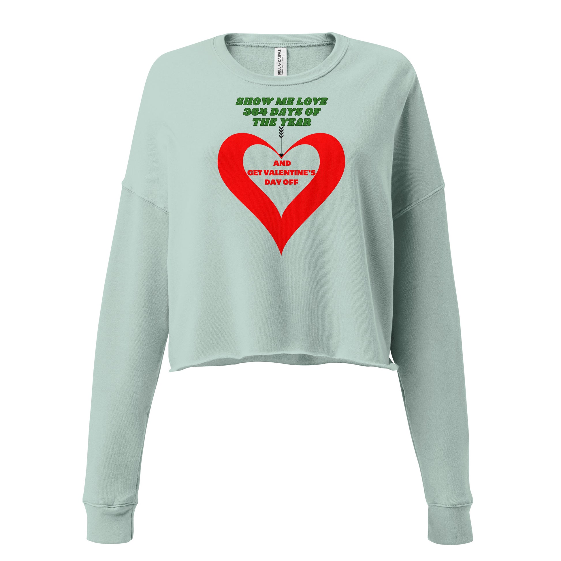 Valentine's Day Crop Top Sweatshirt