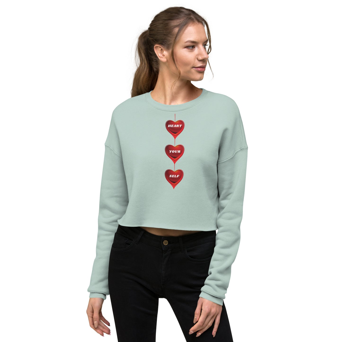 Valentine's Day Crop Top Sweatshirt