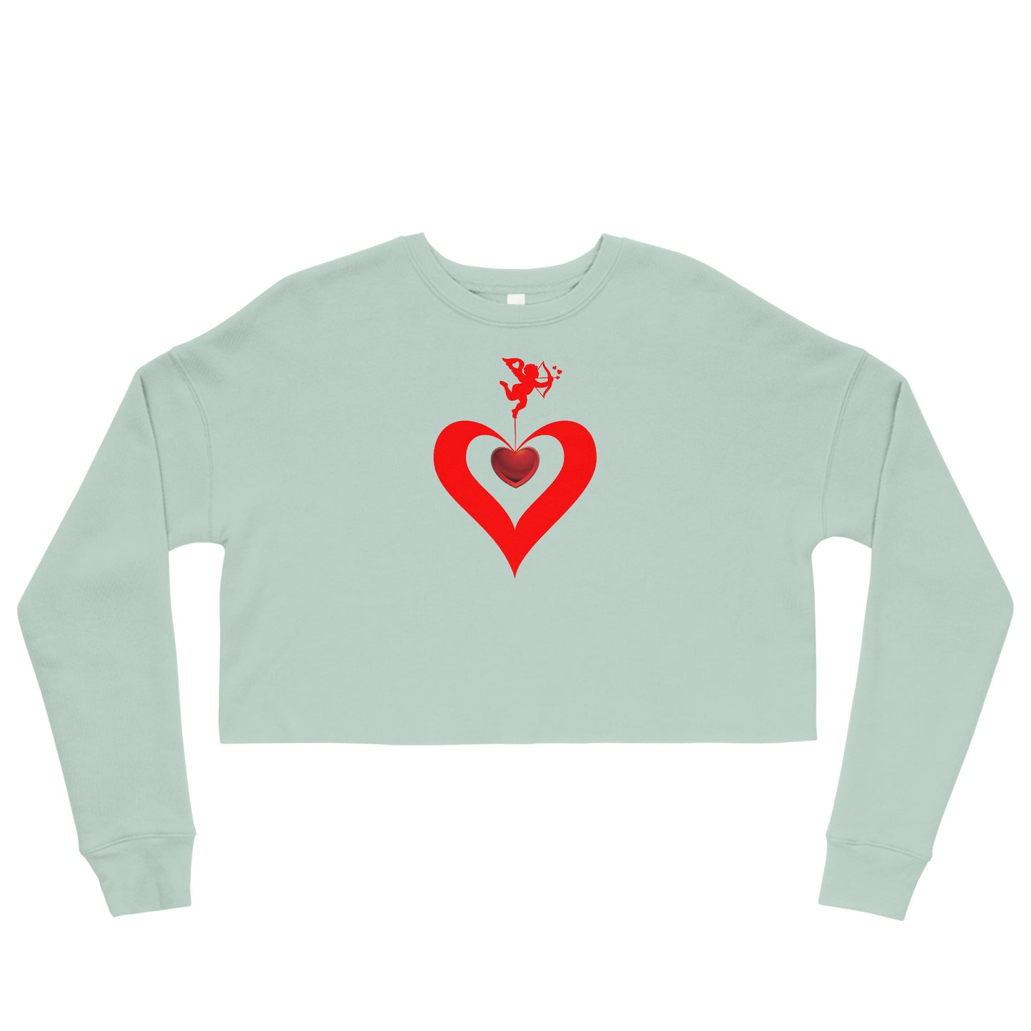 Valentine's Day Crop Top Sweatshirt