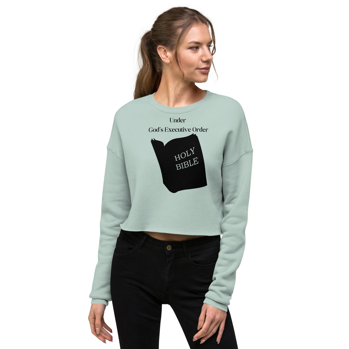 Inspirational Crop Top Sweater