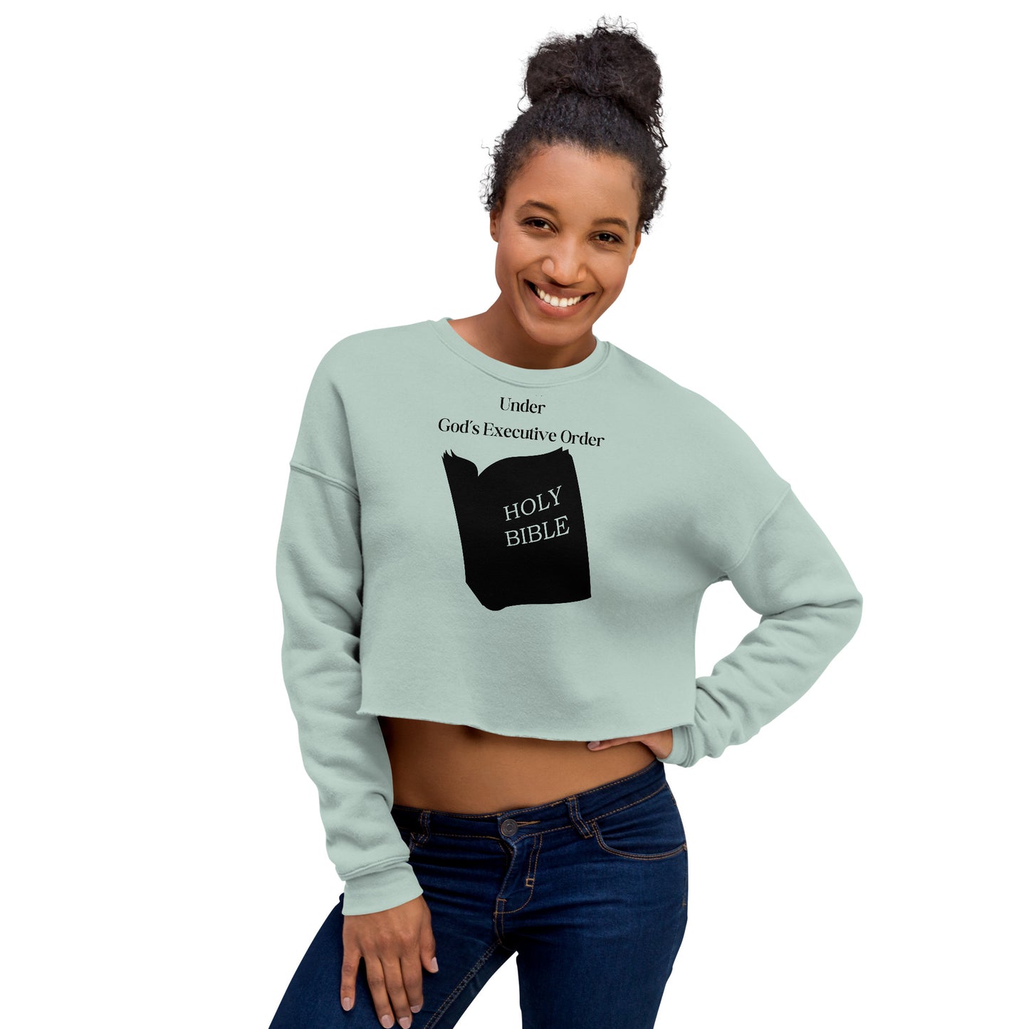 Inspirational Crop Top Sweater