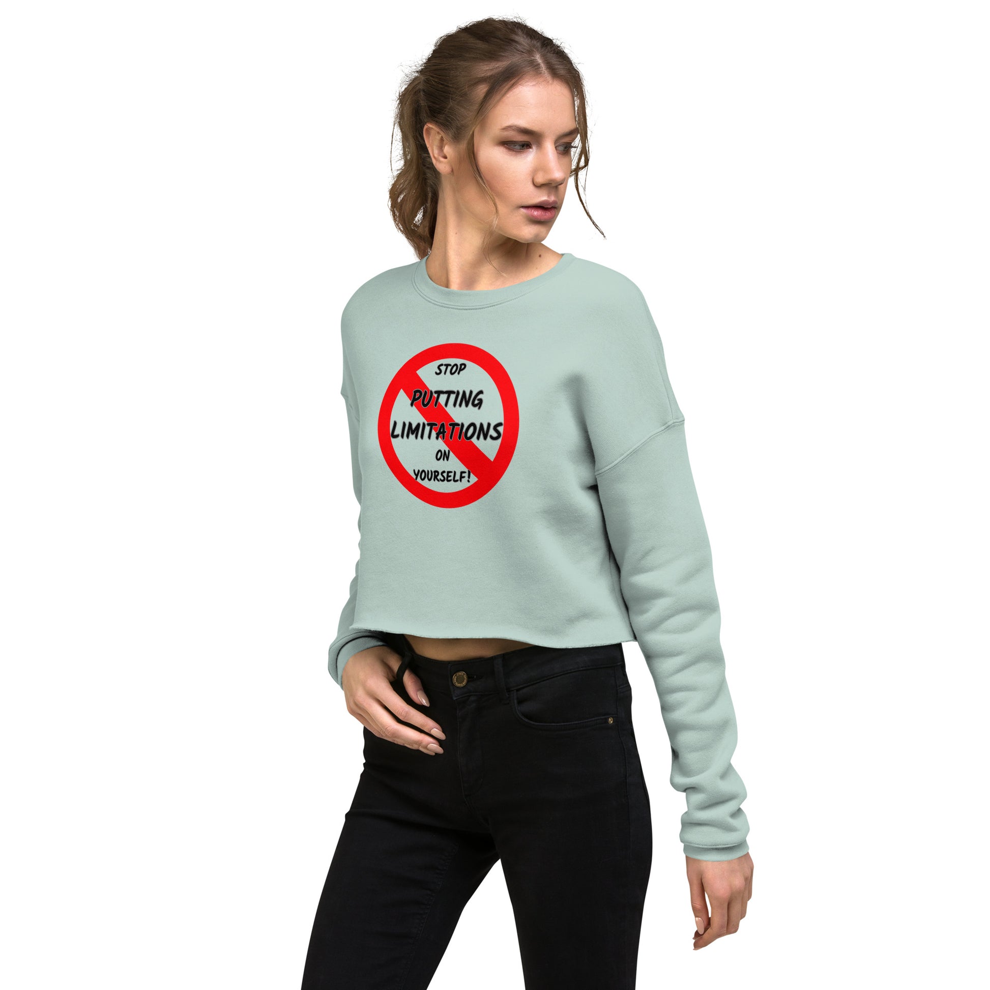 Motivational Crop Sweatshirt