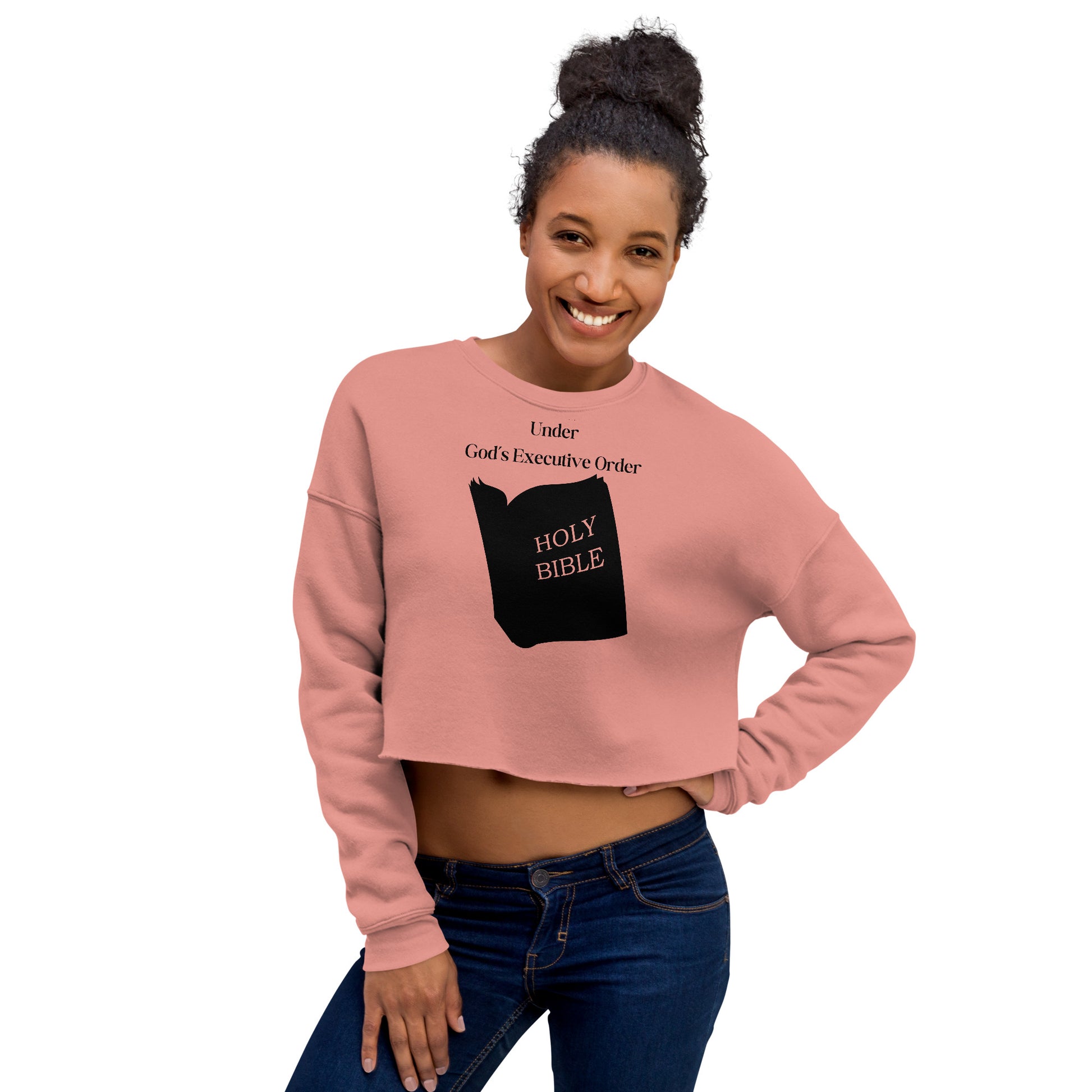 Inspirational Crop Top Sweater