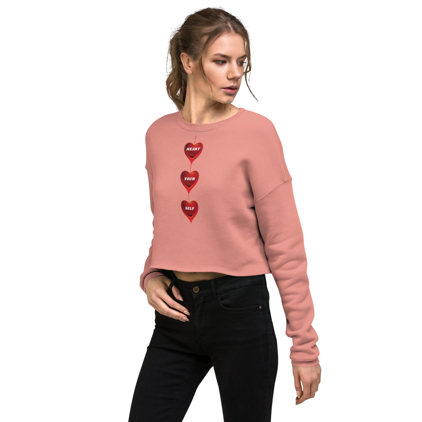 Valentine's Day Crop Top Sweatshirt