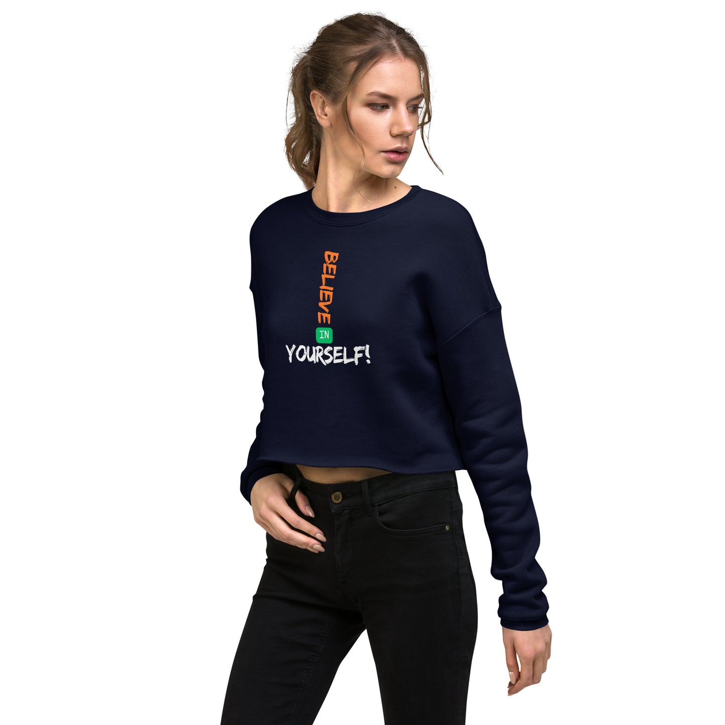 Motivational Crop Sweatshirt