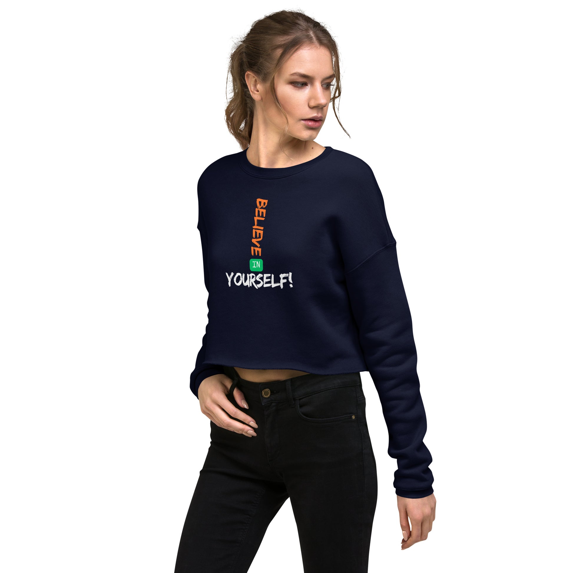 Motivational Crop Sweatshirt