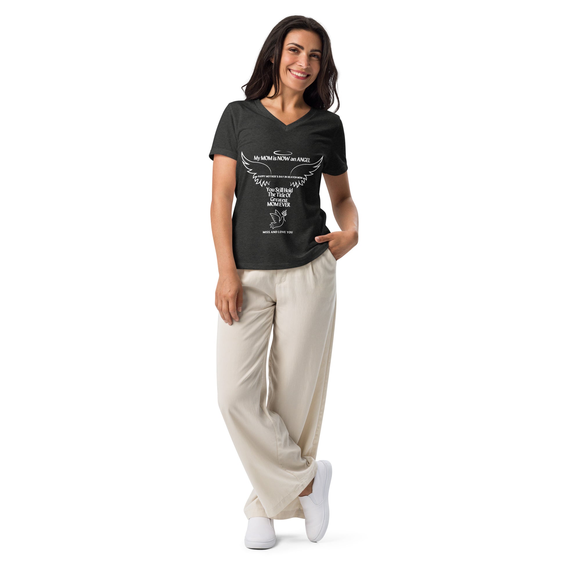 Mother's Day Relaxed V-Neck T Shirt