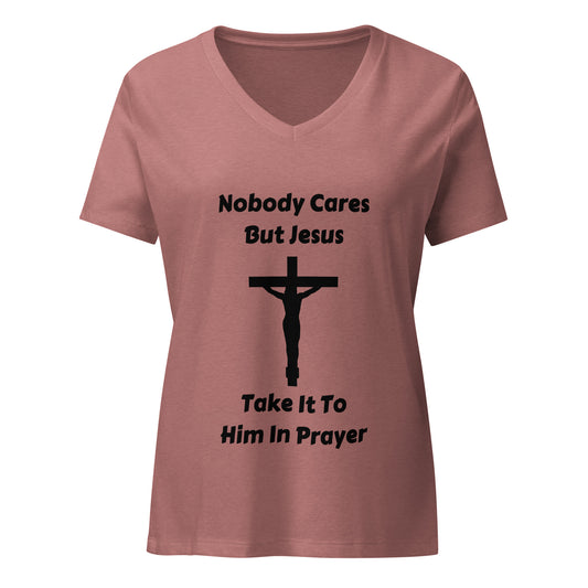 Christian Inspirational Women’s relaxed V-Neck T Shirt