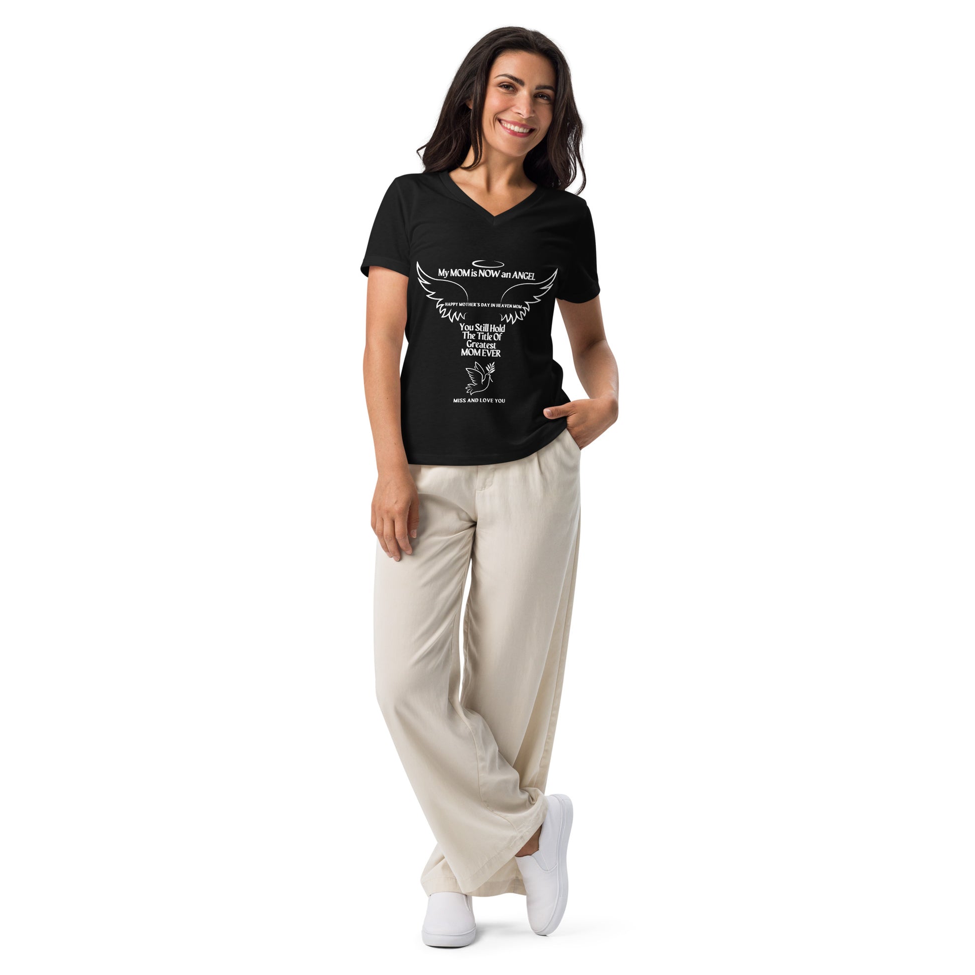 Mother's Day Relaxed V-Neck T Shirt